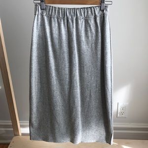 Oak and Fort Grey Knit Skirt